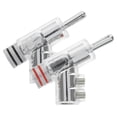 thumbnail image 1 of 2pcs Banana Plug For Speaker Wire Right Angle Plug Adapter For Sound System Amplifier, 1 of 9