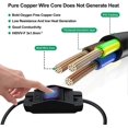thumbnail image 4 of Schuko Extension Cable with Switch 16A 250V Short Schuko Power Extension Cable, Short Cable 2 AC Plugs IP44 for Outdoor or Indoor Use, at Home, in the, 4 of 5