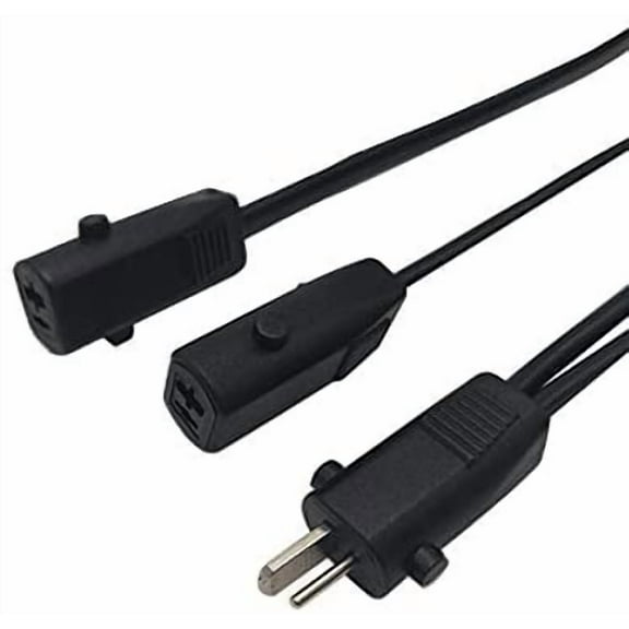 hmleaf 40 Inches 2 Pin Splitter Lead Y Power Cable 2 Motors to 1 Power Supply for Electric Recliner and Lift Chairs