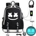 thumbnail image 1 of mochila marshmello, música electrónica, malvavisco, mochila top 100 DJ, mochila, 1 of 5