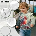 thumbnail image 7 of Xixirimido Cardinal Bird Berries Print Toddler Girls Sweatshirt Crewneck Pullover Long Sleeve Tops Blouse Graphic Sweater T-Shirt Fall Winter Clothes Ruffle Shoulder, for 1-2T, 7 of 7