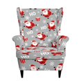 thumbnail image 2 of Bulopur Gray Santa Wingback Chair Covers 2Pcs, Christmas Stretch Furniture Protector for Family Gift, 2 of 7