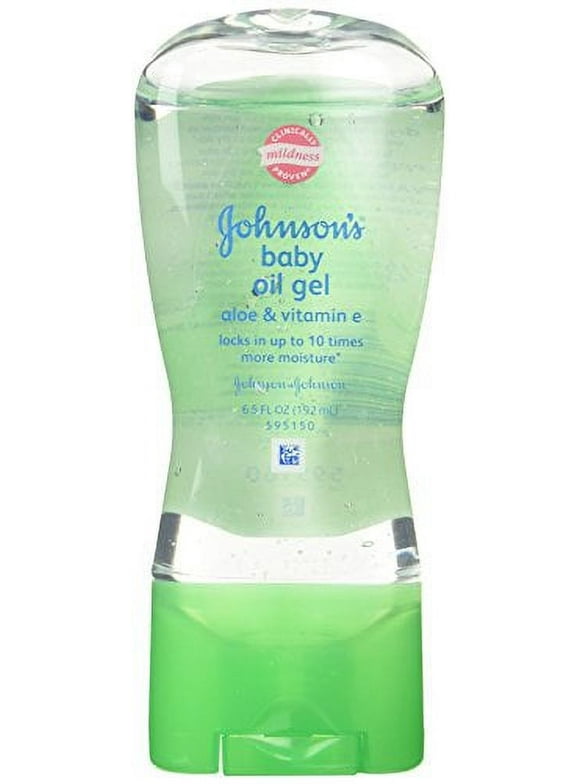 6 Pack Johnson's Aloe Vera - Vitamin E Baby Oil Gel 6.50oz Each