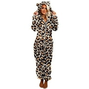 Juebong Women's Winter Warm Sherpa Romper Fuzzy Fleece Onesie Pajama Cat Ear Zipper Hooded Lounge Jumpsuit Sleepwear Playsuit Women Clothing Prime On Sale!‎2022