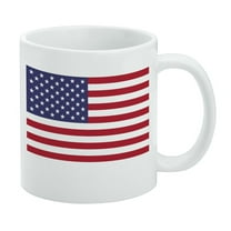 United States of America American USA Flag White Mug