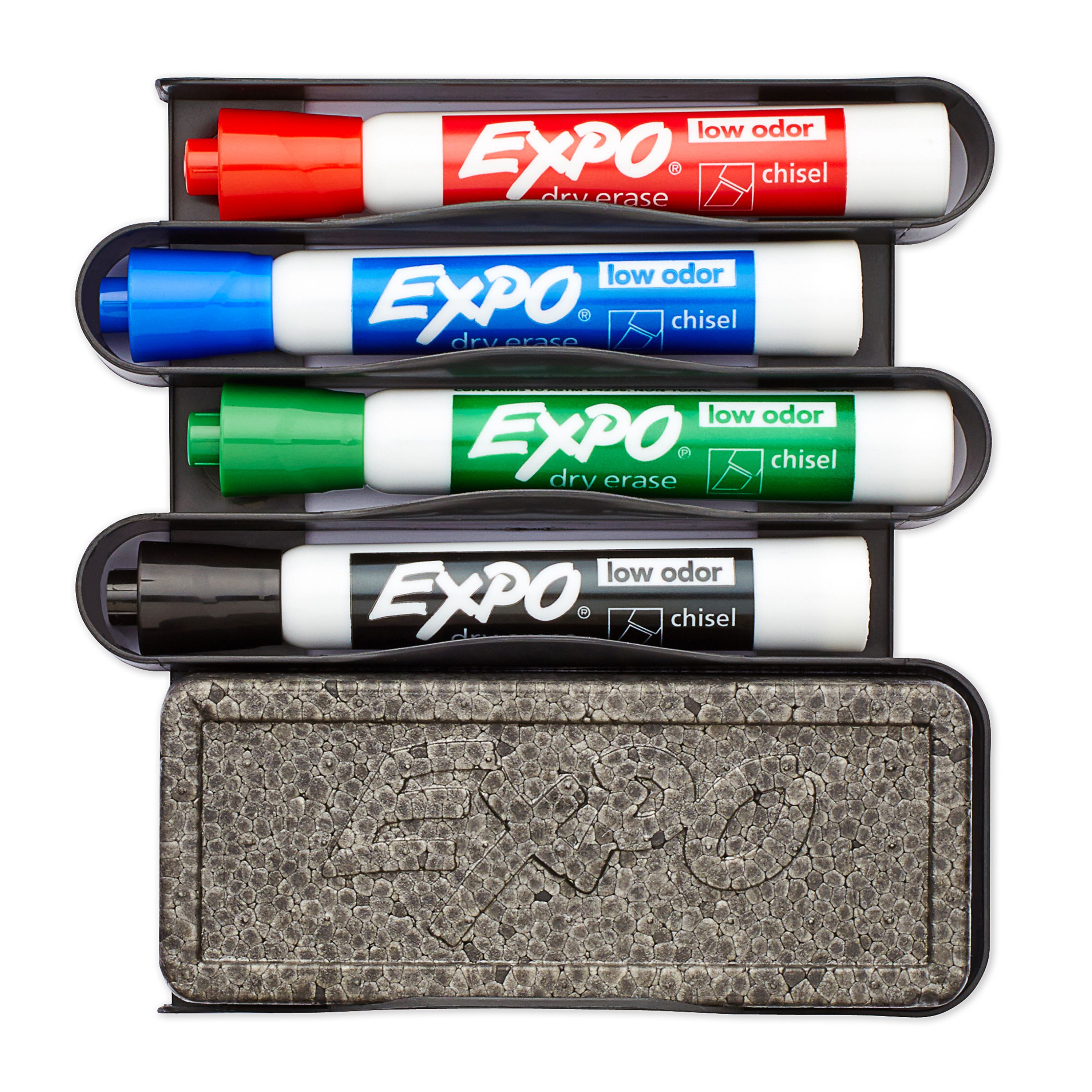 Expo Mountable Whiteboard Caddy with Set of 4 Chisel Markers/Eraser - image 2 of 5