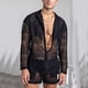 thumbnail image 1 of Conjunto de camisa de encaje para hombre,Conjunto de camisa de encaje para hombre Conjunto de top hueco de encaje para hombre Camisa de encaje floral para hombre Los mejores materiales, 1 of 5