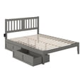 thumbnail image 2 of AFI Tahoe Lit Grand en Bois Massif avec Rangement avec Chargeur Turbo USB Gris, 2 of 9