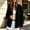 Black, variant on Women's Button Down Hooded Jacket Long Sleeve Loose Casual Sweatshirt Cardigan with Pockets Black S