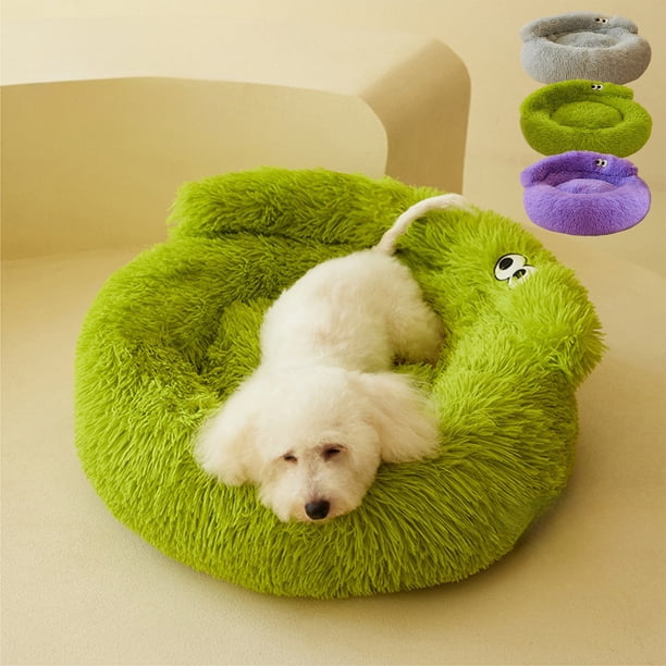 Cama De Algodón Para Mascotas Cama suave a cuadros para gatos, portátil y lavable, ideal para perros pequeños y medianos (40x40x21cm), 1 unidad, color verde Rkxzt