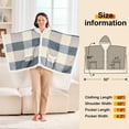 thumbnail image 4 of PMONPA Wearable Heated Throw Blanket for Adult, Electric Heated Wrap Poncho Shawl with Pockets, 6 Heating Levels & 2 to 10 Hours Time Settings, 51" x 61", Blue, 4 of 7