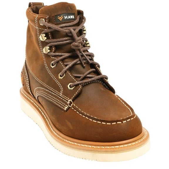 Hawx Men's 6" Grade Work Boot Moc Toe - WULM-3 9.5 EE US