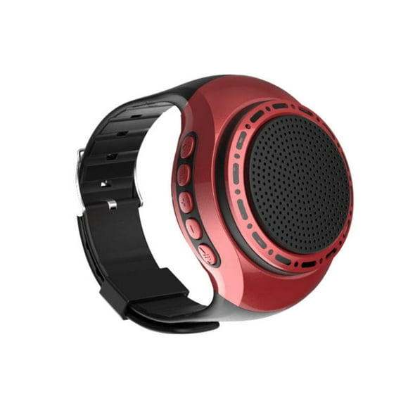 Altavoz Bluetooth portátil Matsuzay con subwoofer y ocho efectos de luz cegadora rojo
