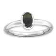thumbnail image 1 of Bague en Argent Sterling Stackable Expressions Onyx Polie Taille 7, 1 of 3