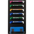 thumbnail image 3 of MyGift 7 Slots Wall Mounted Black Metal Dry Erase Marker Holder and Organizer for Wall for Classroom Office or Home, 3 of 4