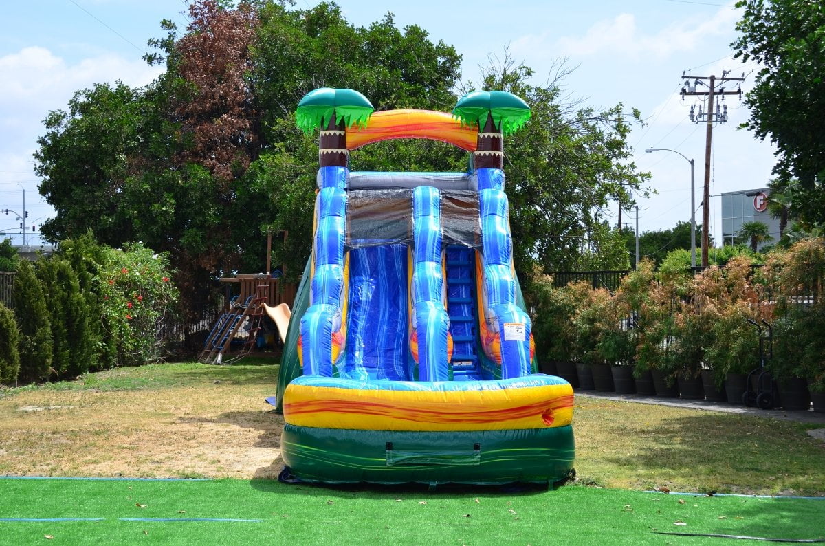 JumpOrange Cali Palms Commercial Grade Water Slide Inflatable with