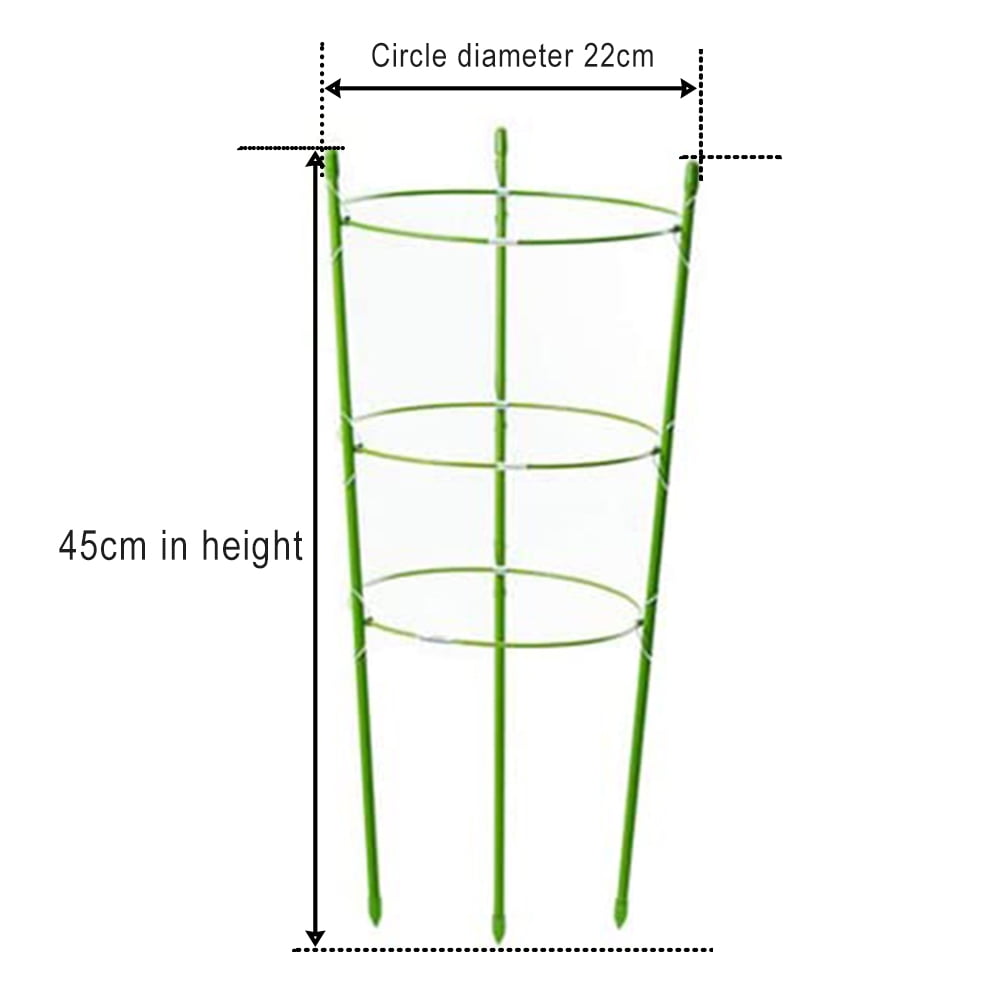 4 Pack Tomato Cage for Garden Plant Support, 18 inches Small Tomato Cages Tomato Trellis with Adjustable Rings, Plant Stakes for Peony Support, Tomato Stakes Rings for Climbing Plants