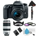 thumbnail image 1 of Canon EOS 77D Appareil Photo Reflex Numérique avec Objectif 18-55mm Ensemble avec Trousse de Filtres 3 Pcs + Objectif 100-400mm (Modèle Intl), 1 of 5