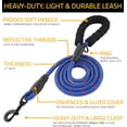 thumbnail image 5 of Heavy Duty Rope Dog Leash, 5 FT Nylon Pet Leash, Soft Padded Handle Thick Lead Leash for Large Medium Dogs Small Puppy Dark Blue, 5 of 7