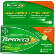Berocca Orange Flavor Vitamin Mineral Supplement Effervescent Tablets