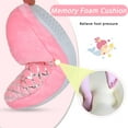 thumbnail image 6 of ​Berhood Girls Slippers Warm Plush Fuzzy Slippers for Little Big Kids Indoor Outdoor Memory Foam Bedroom Shoes Pink Big Kid 1, 6 of 7