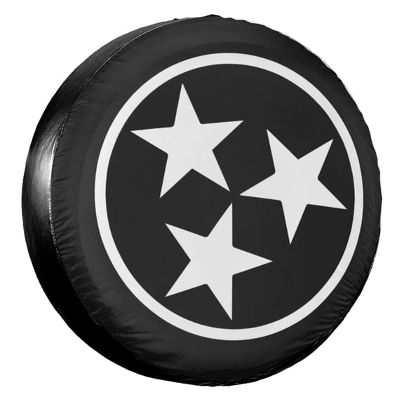 KAKALAD Tennessee Flag Spare Tire Cover Universal Vehicle Accessories Buckle Car Tools 14”in