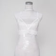 thumbnail image 2 of de Encaje Crop Tops Relleno Cami Mujer Apariencia Atractiva Macarena bralette de encaje balck blanco, 2 of 8
