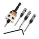 thumbnail image 3 of Juego de 6 brocas avellanadoras de profundidad ajustable para carpintería, perforación precisa e instalación de tornillos ocultos., 3 of 6