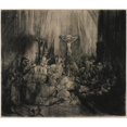 thumbnail image 2 of Rembrandt van Rijn 14x12 Black Ornate Wood Framed Double Matted Museum Art Print Titled: The Three Crosses (1653-1655), 2 of 5