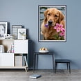 thumbnail image 7 of Diamond Art Kit for Adults, Golden Retriever With Pink Flowers Diamond Painting for Adults Beginners, 5D DIY Diamond Art Painting Kits, Colorful Diamond Painting Craft for Home Decor 12x16, 7 of 7