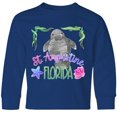 thumbnail image 3 of Inktastic St. Augustine Florida Cute Swimming Manatee Long Sleeve Youth T-Shirt, 3 of 5
