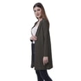thumbnail image 3 of Moomaya Womens Full Sleeves Shrug Open Front Long Lightweight Casual Cardigan, 3 of 7