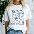 thumbnail image 3 of Retro Ocean Animal Wildlife Shark Fish Octopus Turtle Sea, Funny Shark Week Shirt, Shark Lover Summer, Beach Vacation TShirt, Ocean Animal, 3 of 5