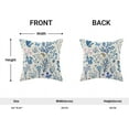 thumbnail image 4 of Summer Pillow Covers 20x20 Inch Set of 2,Blue Wild Flower Plant Throw Pillows Case,Seasonal Floral Outdoor Decorative Square Linen Farmhouse Decor Cushion Covers for Home Sofa Bed Couch, 4 of 6