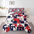 thumbnail image 1 of Erosebridal Ice Hockey Player Patchwork Bedding King Comforter Set, Sports Down Comforter, Reversible 3-Piece, 1 of 7