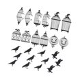 thumbnail image 4 of 24pcs Halloween Crows Cage Decorations Lightweight Cardboard Gothic Party Supplies for Horror Themed Events, 4 of 9