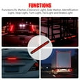 thumbnail image 7 of Red High Brake Tail Light, for Park Stop Turn signals Tail Brake Light, Waterproof Brake Strip, 10-30V Trailer Identification Clearance Strip Bar Light for Truck Trailer RV Surface Mount, 7 of 7