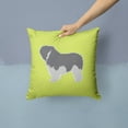 thumbnail image 2 of Carolines Treasures BB3832PW1414 Polish Lowland Sheepdog Dog Checkerboard Green Fabric Decorative Pillow, 2 of 4
