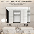 thumbnail image 5 of 55 in. W. x 36 in. H Rectangle Aluminum Alloy Framed Wall Mounted Bathroom Vanity Accent Mirror in Black, 5 of 15