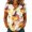Beige, variant on Bexdxz Pumpkin All Over Print Halloween Women Long Sleeve V Neck Casual Fall Holiday Sweat Tops Beige 3XL