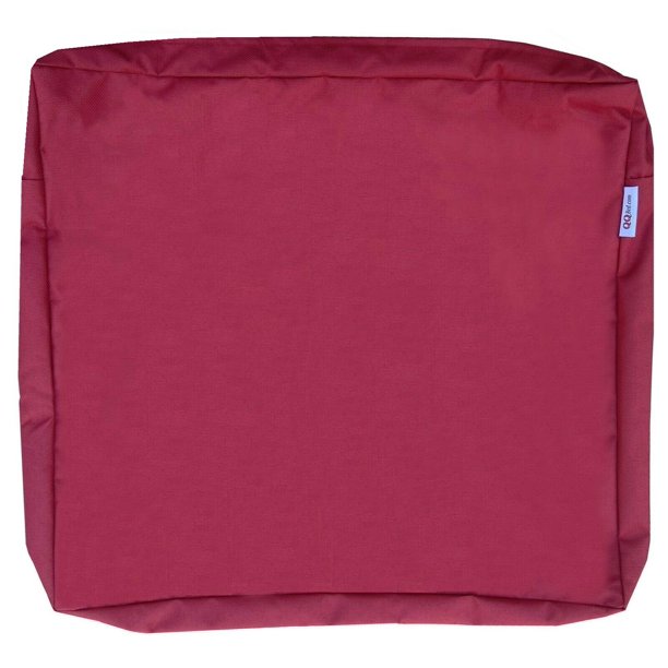2 Pack Waterproof Covers 25"x25"x5" Burgundy Red for Outdoor Deep Seat Cushions, Patio Chairs
