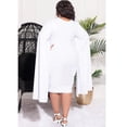thumbnail image 5 of AURA Women Plus Size Long Sleeve Irregular Dress High Waist Fall Winter Casual Elegant Dress, 5 of 6