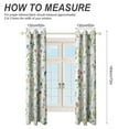 thumbnail image 2 of Floral Colorful Flower 2 Panel Curtain Set, Watercolor Painting Window Treatment Living Room Bedroom Decor, 2 of 5