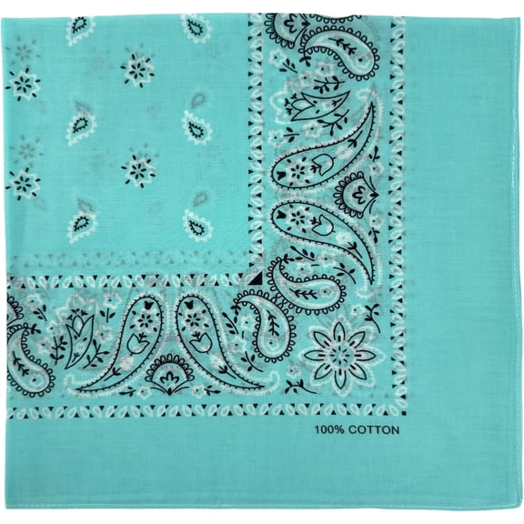 WEIFEI-12 Pack Bandanas Soft Thin Cotton Nice Bandannas Paisley Design