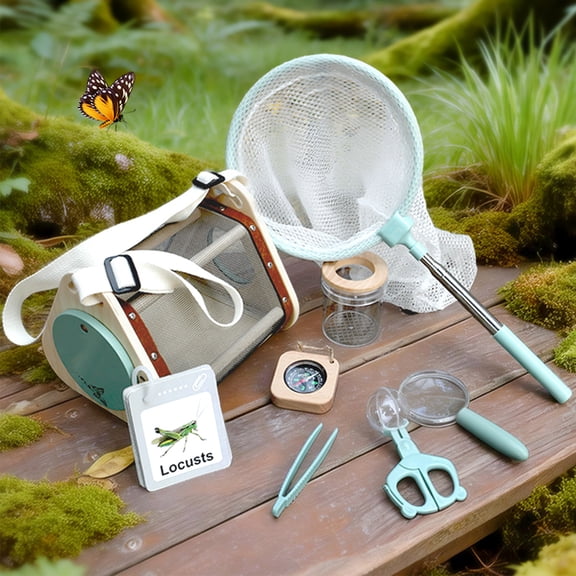 Wooden Bug Catcher Kit for Kids 7PCS Bug Catching Kit Outdoor Explorer Set STEM Science Educational Toys Gifts for Boys Girls 3 