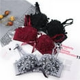 thumbnail image 2 of Deepwonder Women Lace Oriental Cherry Bra Sets Padded Push Up Lace Bras Cotton Crotch Low Waist Lace Panties Suits, 2 of 5