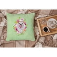 thumbnail image 4 of Carolines Treasures CK4300PW1414 English Bulldog Green Flowers Fabric Decorative Pillow  14Hx14W multicolor, 4 of 4