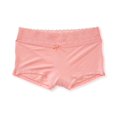 thumbnail image 1 of Aeropostale Womens Modal Lace Boy Shorts Bragas, Rosa, Pequeño Aeropostale Pantalones cortos de chico, 1 of 2