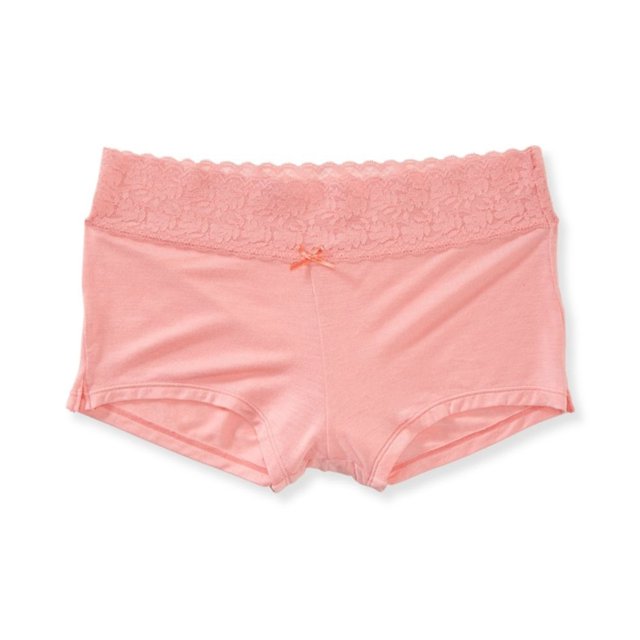 Aeropostale Womens Modal Lace Boy Shorts Bragas, Rosa, Pequeño Aeropostale Pantalones cortos de chico