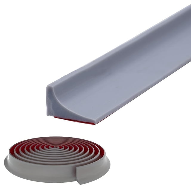 Umbral de ducha, de silicona, impermeable, 2 m, gris